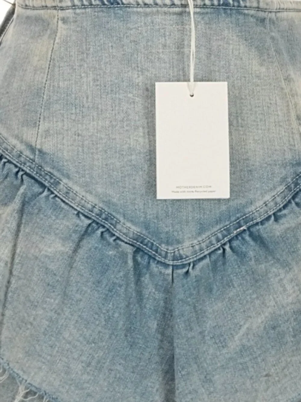NWT MOTHER The Ruffle Mini Skirt Free People Anthro Coastal Cowgirl Sz 25 $198 - Picture 13 of 16